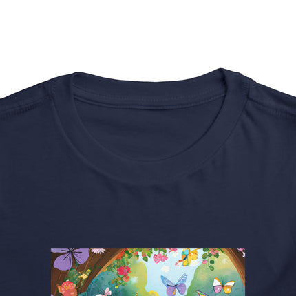 Baby Unicorns and Fluttering Butterflies Toddler Short Sleeve Tee