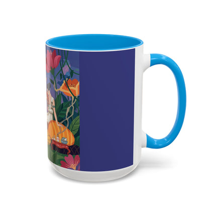 The Garden Of Quiet Reverie Colorful Mugs – Art Deco Botanical Serenity