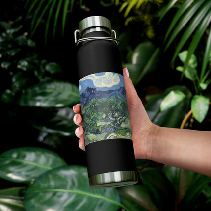 Olive Trees by Vincent Van Gogh Copper Vacuum Insulated Bottle, 22oz