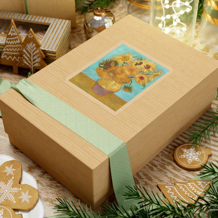 Vase with Twelve Sunflowers by Vincent Van Gogh Kiss-Cut Stickers (4 Sizes)