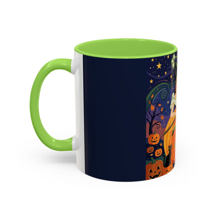 🧙‍♀️🎃 The Witch Of Pumpkin Moon Hollow Colorful Mug – Whimsical Halloween Magic