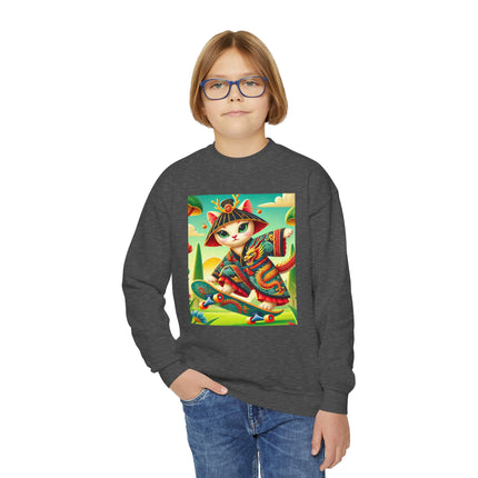 Dragon Dance on Wheels Youth Crewneck Sweatshirt – Energy, Style & Fearless Creativity