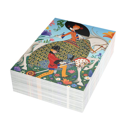 🐎🌸 The Enchanted Garden Riders Postcards With Envelopes – Art Deco Equestrian Whimsy