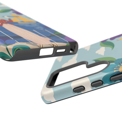 🌊🔭 The Lady Of The Seaside Lookout Phone Case – Art Deco Nautical Adventure