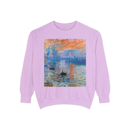 Sunrise by Claude Monet Unisex Garment-Dyed Sweatshirt