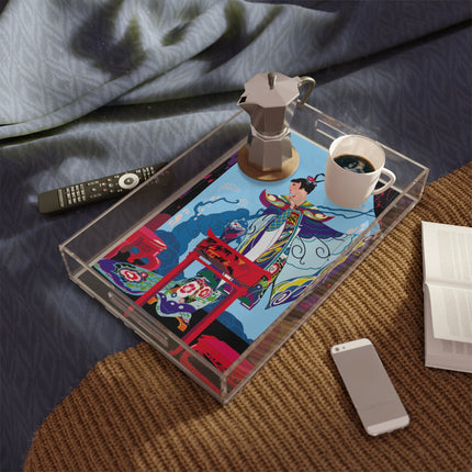 A Visual Journey by Umberto Brunelleschi Acrylic Serving Tray