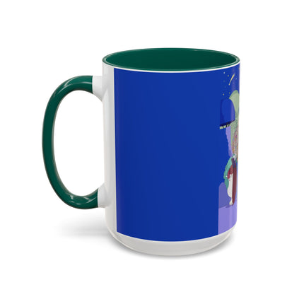 Wishes Beneath the Comet Sky Colorful Mug (11oz, 15oz) – Celestial Magic, Art Deco Elegance & Dreamy Wonder