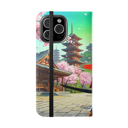 🦊⚔️ Cyberpunk Panda Samurai Flip Case – Futuristic Honor & Kitsune Spirit