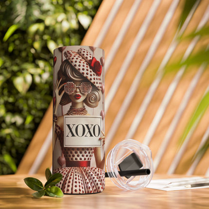 Fashionably Yours, XOXO Skinny Matte Tumbler, 20oz