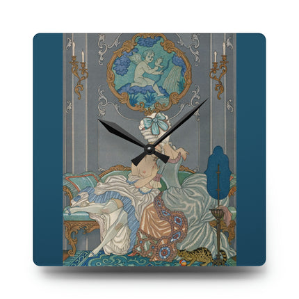 Liaisons Dangereuses by George Barbier Acrylic Wall Clock, Round & Square