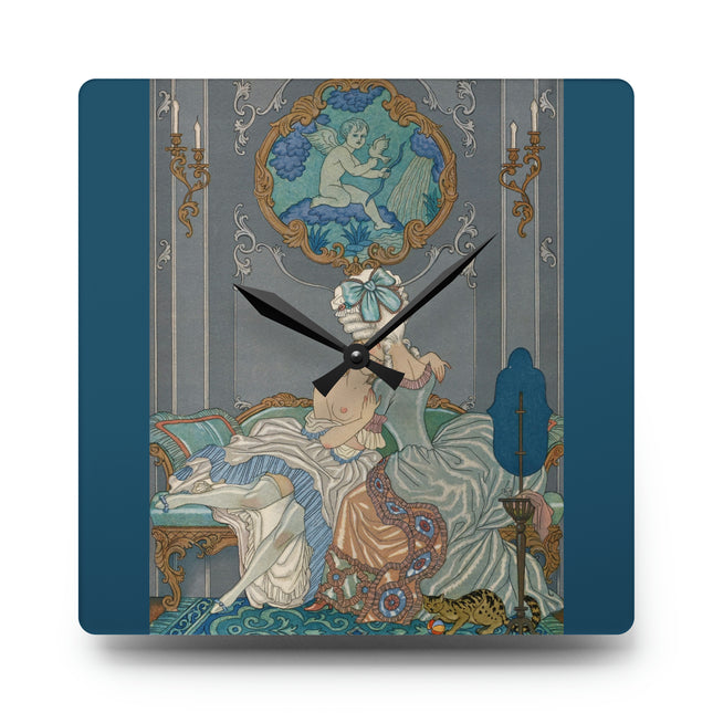 Liaisons Dangereuses by George Barbier Acrylic Wall Clock, Round & Square