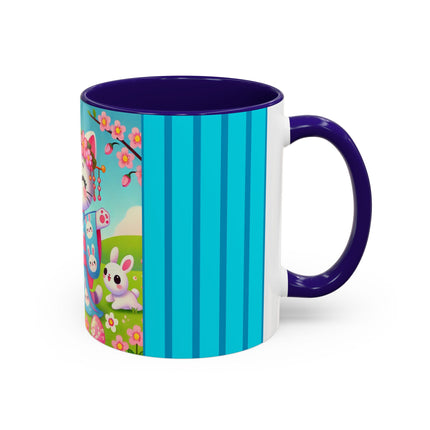 Springtime Kitten’s Easter Joy Colorful Mugs (11oz, 15oz)