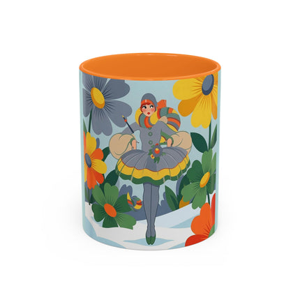 ❄️🌼 The Winter Flower Wanderer Colorful Mug – Colorful Art Deco Snow Fantasy