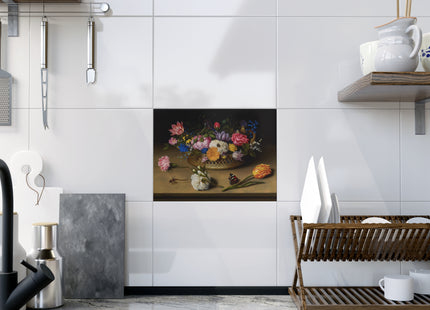 Flower Still Life by Ambrosius Bosschaert Ceramic Tile
