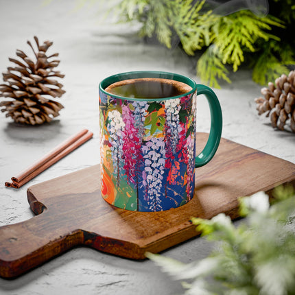 Golden Wisteria Elegance Colorful Mugs (11oz, 15oz)