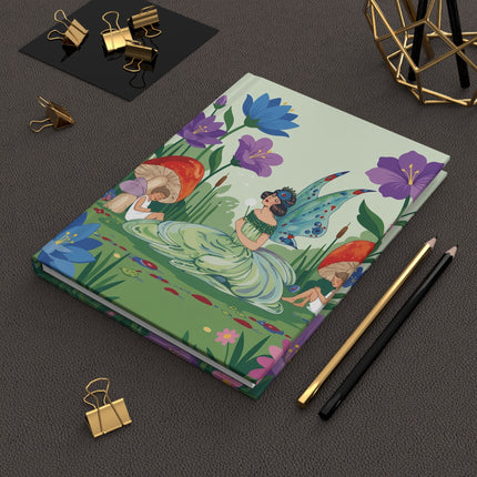 🧚🌸 The Fairy Of The Wishing Garden Hardcover Journal – Art Deco Fashion Illustration