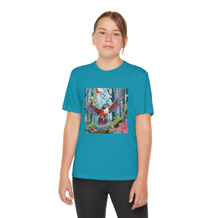 A Colorful Raptor Youth Competitor Tee