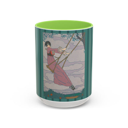 La balançoire by Georges Lepape Colorful Mugs (11oz, 15oz)