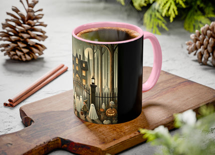 Ghostly Welcome – A Halloween Night Colorful Mugs (11oz, 15oz)
