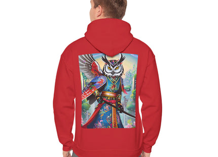 Cyberpunk Samurai Owl – Heavy Blend™ Hooded Sweatshirt