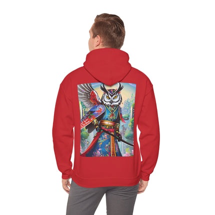 Cyberpunk Samurai Owl – Heavy Blend™ Hooded Sweatshirt