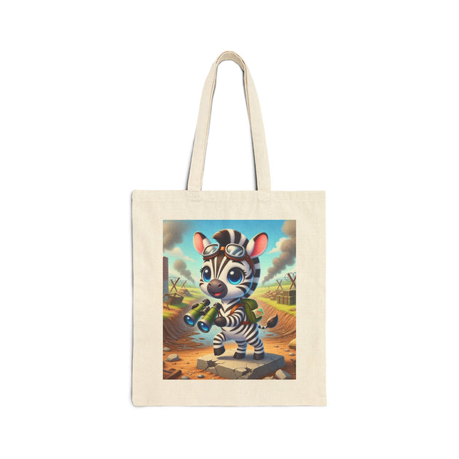The Zebra Lookout Cotton Canvas Tote Bag – Adventure, Curiosity & Explorer Spirit