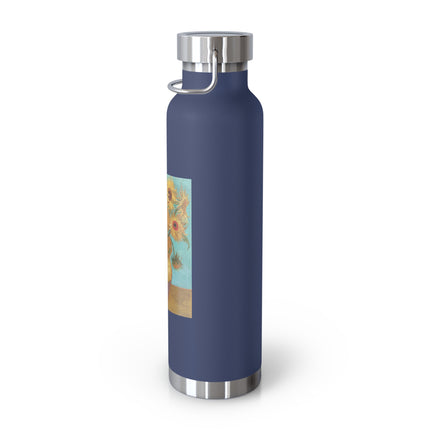 Vase with Twelve Sunflowers by Vincent Van Gogh Copper Vacuum Insulated Bottle, 22oz