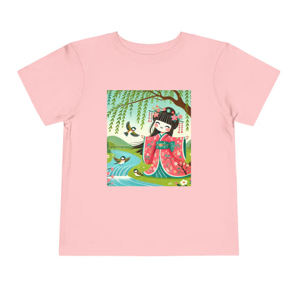 Sparrow Dance Geisha Fairy Toddler Short Sleeve Tee