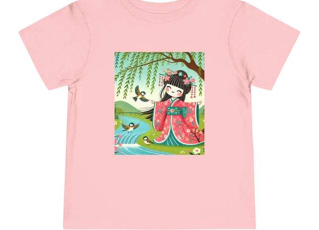 Sparrow Dance Geisha Fairy Toddler Short Sleeve Tee