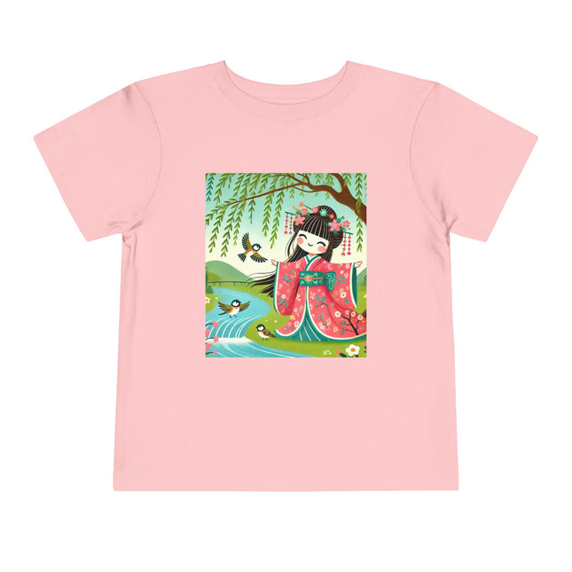 Sparrow Dance Geisha Fairy Toddler Short Sleeve Tee