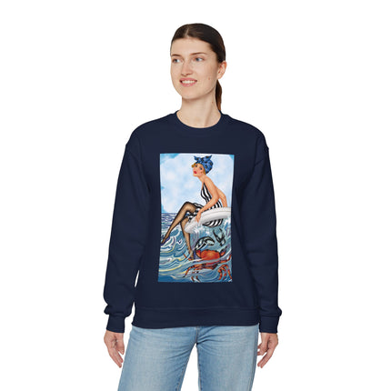 Playful Waves and Fashion Follies Heavy Blend™ Crewneck Sweatshirt