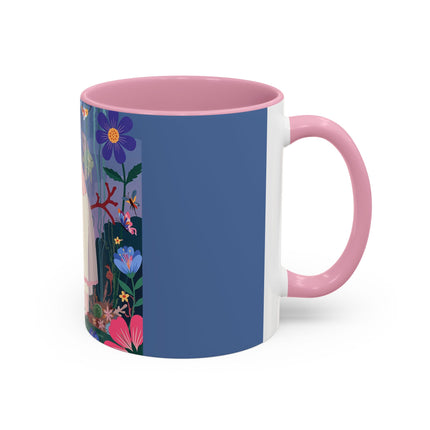 The Lady Of The Enchanted Aquarium Colorful Mugs – Art Deco Aquatic Elegance