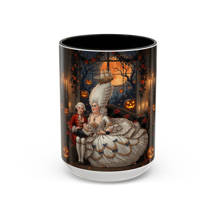 🌙🎃 The Moonlit Pumpkin Parlor Colorful Mug – Elegant Halloween Charm