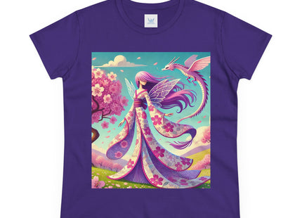 Petals in the Wind: The Kimono Fairy and the Sky Dragon Cotton Tee