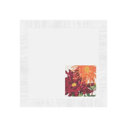 Dahlia by Tanigami Kônan White Coined Napkins