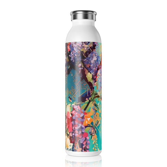 Golden Wisteria Symphony Slim Water Bottle