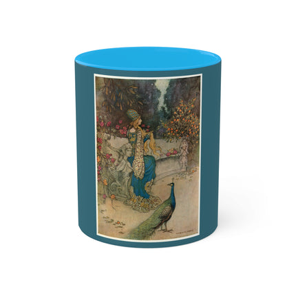 Preziosa in the Garden by Warwick Goble Colorful Mugs, 11oz