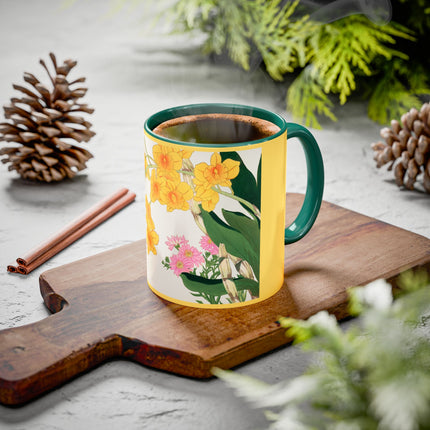 Golden Bow Orchid by Tanigami Kônan Colorful Mugs (11oz, 15oz)