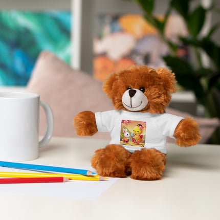Whimsical Springtime Exchange Stuffed Animals with Tee