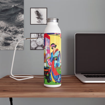 A Timeless Journey by Umberto Brunelleschi Slim Water Bottle