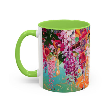 Golden Wisteria Elegance Colorful Mugs (11oz, 15oz)