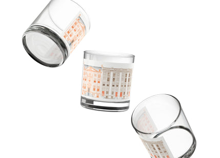Amsterdam Canal Houses by Johan Teyler Rocks Glass. 10oz
