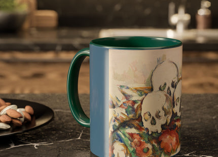 The Three Skulls by Paul Cézanne Colorful Mugs (11oz, 15oz)