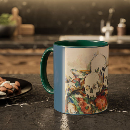 The Three Skulls by Paul Cézanne Colorful Mugs (11oz, 15oz)