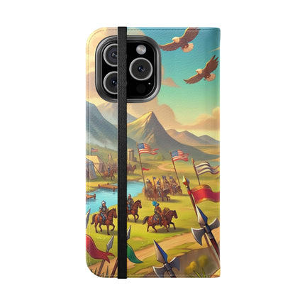 🦅⚔️ Watchful Guardian Flip Case – Courage, Leadership & Noble Adventure