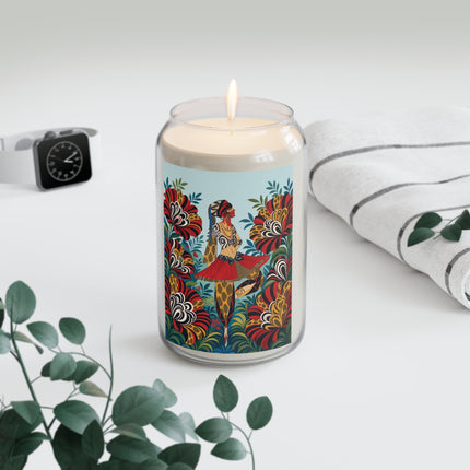 🌺🎭 The Lady Of The Exotic Flower Garden Scented Soy Candle – Art Deco Fashion Fantasy