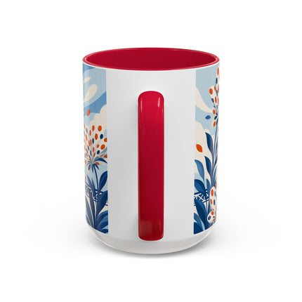 🌼🧡 The Polka Dot Wind Dancer Colorful Mug – Art Deco Fashion Whimsy