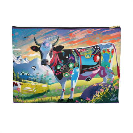 Cyber Glitch Cow Pencil Case