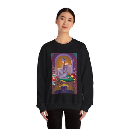 February & Amethyst (from the Gem Series) by Sofia Chiostri Heavy Blend™ Crewneck Sweatshirt