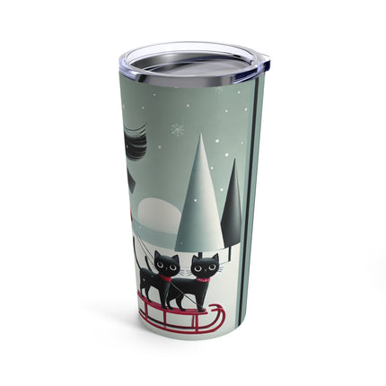 Red Sled & Curious Cats Tumbler 20oz